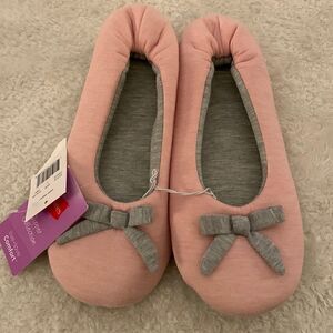 ‎NWT Hanes Pink Comfort Soft Ballerina Slippers size Large (9/10)